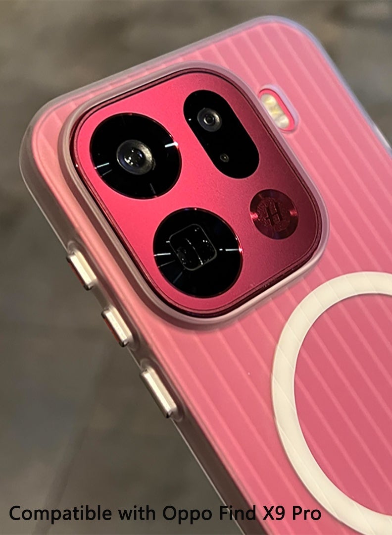 Compatible with Oppo Find X9 Pro back Case cover,Vertical wave pattern style, Matte touch transparent back panel, Supports magnetic charging, Anti fingerprint, Lightweight - Image 3